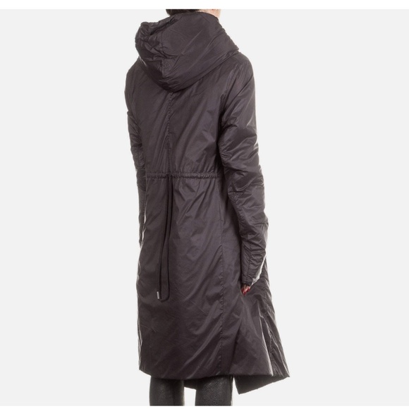 masnada Asymmetrical Polymide Long Black Hooded Puffer Coat - Made in Italy - Picture 2 of 15